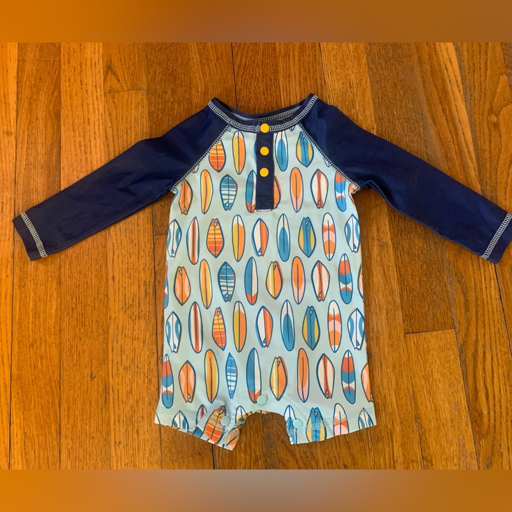 One piece baby rash guard swimsuit